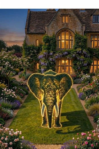 Simple Garden Transformed: An Elephant's Surprise!