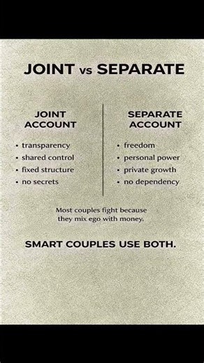 Joint vs Separate Account – Stop Ruining Marriage OverMoney#moneytips#jointaccount#money#richmindset