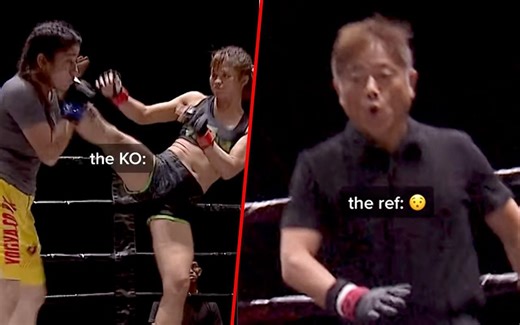 WATCH: Stamp Fairtex’s picturesque head-kick KO leaves referee stunned in amazement