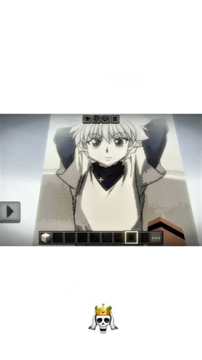I make killua in Minecraft #minecraft #killua #Hunterxhunter