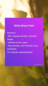 Pasty solution for dull brass! | Home Tips World