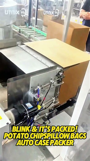 🤖Automatic case Packaging Line,Saves 6 labors #casepacker #packagingmachine #robot #snacks #factory