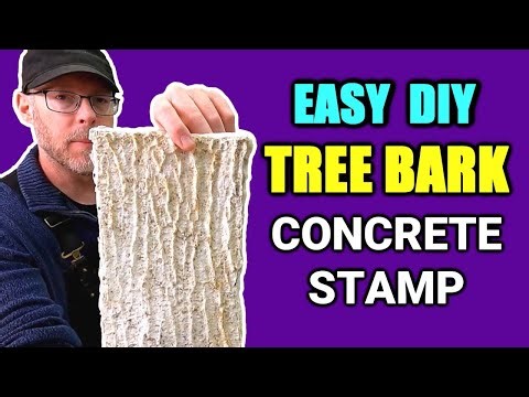 How to Make a Tree Bark Concrete Stamp Using Silicone