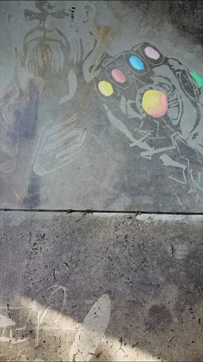 3.3K views · 164 reactions | I’ve been asked about adding chalk to the #powerwashingart before and I havent always loved the idea. But it worked pretty well for this one. #thanos #marvel #pressurewashing #cleaning | Powerwashing Art | Facebook