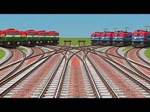 More Express💣Trains Journey Bumpy Railroad || At On Daimond Branch Railway Railgadis