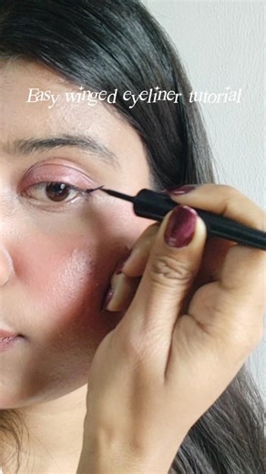 easy winged eyeliner tutorial 🎀✨ #shorts #youtubeshorts #viral