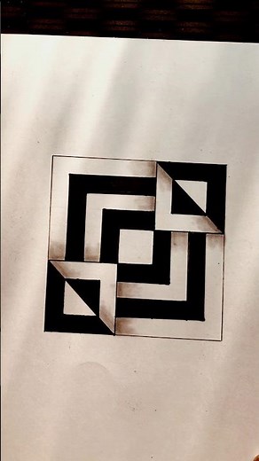 Simple OP Art ll Optical Illusion Art For Beginners #ytshorts #ytstudio #illusion #drawing