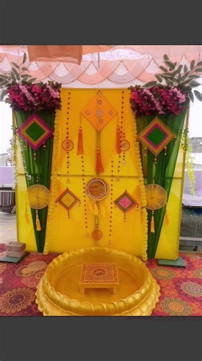 #lifeisbutadream new flower decoration haldi stage