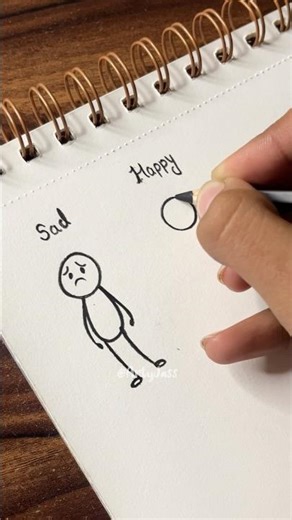 How to draw sad and happy male stickman body ￼Tutorial✏️#drawing #tutorial #howtodraw #sketch #art