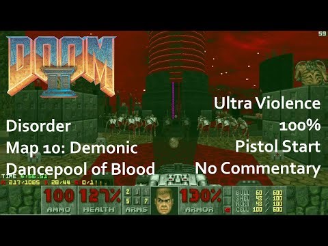 Doom 2 - Disorder - Map 10 Playthrough (UV, 100%, Pistol Start, No Commentary)