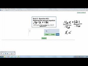 Applying the Percent Equation