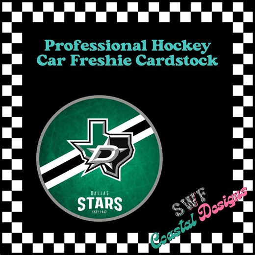Hockey Car Freshie Cardstock, Sports Designs (two for One) - Etsy