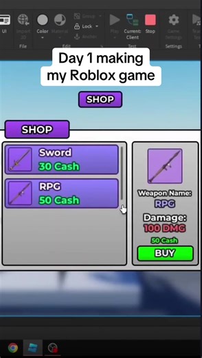 Making a shop system for my Roblox game #robloxfyp #robloxdev #robloxstudio