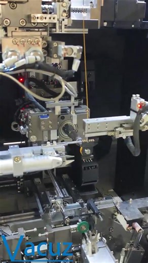 Vacuz Automatic High Frequency Transformer Bobbin Coil Teflon Tube Insertion Winding Taping Machine #Vacuz #StatorWindingMachine​​​​​ #ToroidalWindingMachine #CoilWindingMachine #InductorWindingMachine #TransformerWindingMachine #WindingMachine​​​​​ #VacuzMachine | Vacuz Machine Factory