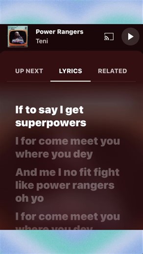 Power Rangers: Fully Lyric Video by Teni