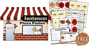 Pizza Sentence Building Games