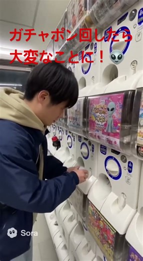 エイリアンのガチャ回したら本物が出てきて襲われた…笑 #ai動画 #ゲームセンター #ショート #ai映像