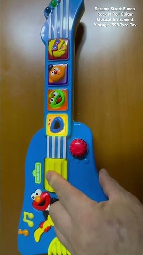 Sesame Street Elmo's Rock N Roll Guitar Musical Instrument Vintage 1998 Tyco Toy