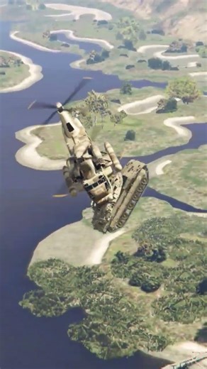 Cargo Helicopter Carry Missile System Heavy Entery In Water | Gta5