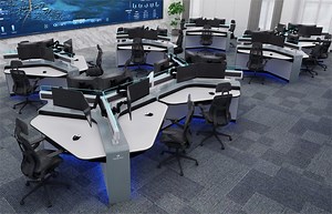 [Hot Item] Control Room Workstation Console Desk Custom Control Room Desk Control Room Console Display