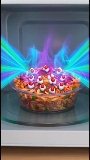 🔥 Microwave ka wave jaadu of Invisible Heat: How food gets hot? 😱 #howitworks #amazingfacts #funny