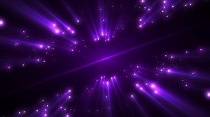 Abstract background of purple dust particles emitting bright rays of light. Luxurious shiny background. dust and beautiful bokeh on a dark background. Seamless looping animation
