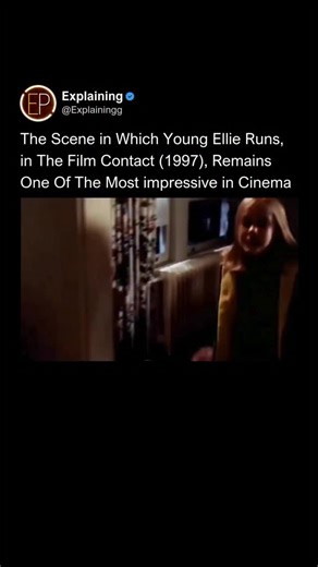 Explaining on Instagram: "The famous mirror scene in Contact (1997*) is a masterful example of how cinematic technique can transform a simple sequence into something emotionally powerful and visually disorienting. Directed by Robert Zemeckis and with visual effects supervision by Ken Ralston of Sony Pictures Imageworks, the moment when young Ellie desperately runs to get her father’s medicine is considered one of the most ingenious camera tricks in film history. At first glance, it appears to be