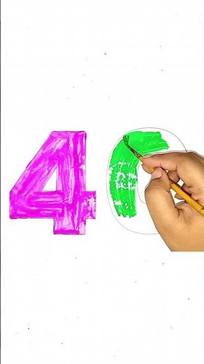 Writing the number 40. Write the number easily#handwritingpractice #drawingforkids #funlearning
