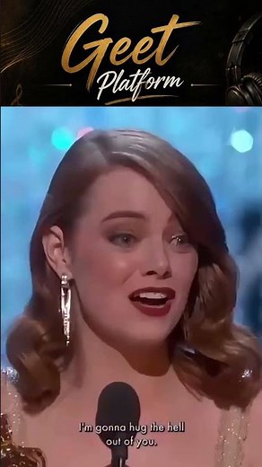 Emma stone with the oscar for best actress for her performance in La La Land! 👏🏻😍