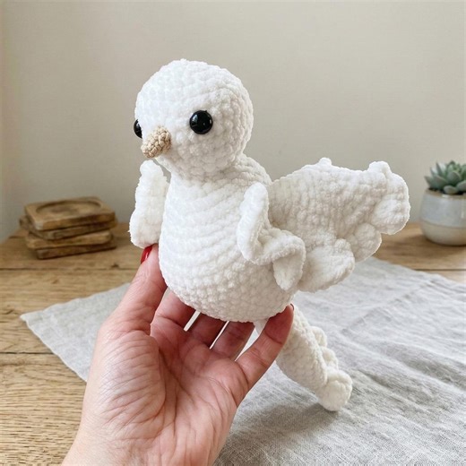 Crochet Peace Dove Applique Pattern – Easy Beginner PDF for Ornaments, Keychains & Patches - Etsy