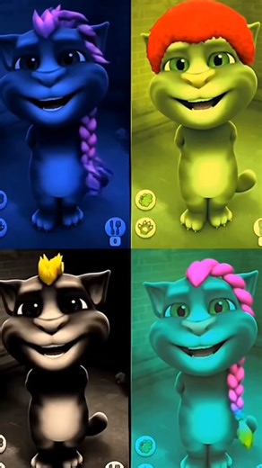 Talking tom Animated cats & colorful hairstyles# trending#viral#funny#shorts December 13,2025 6:10am