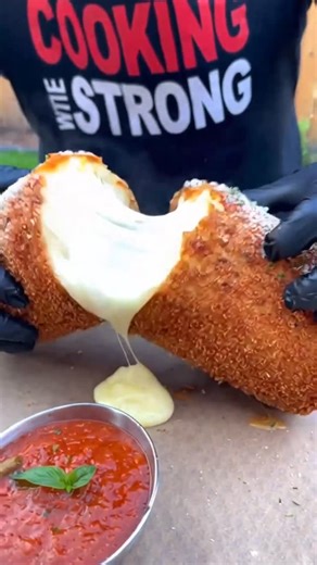 Cport Strong | 2 feet of pure cheese pressure 🧀🔥 Thick breading. Slow fry. Cheese pull that refuses to quit. If it snaps early, you did it wrong.... | Instagram