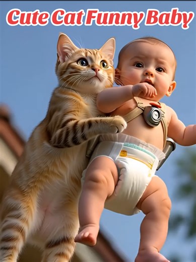 Cute Cats Funny Baby Amazing Moments #cute #cat #funny #baby #tik_tok