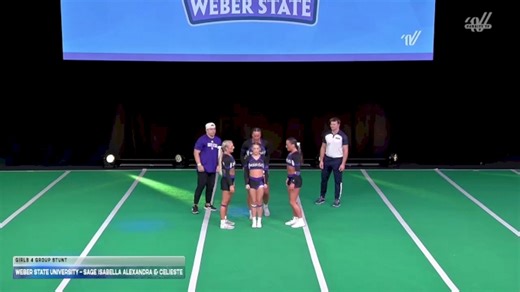 Weber State University - Sage Isabella Alexandra & Celieste [2026 Girls 4 Group Stunt] 2026 UCA & UDA College Cheerleading and Dance Team National Championship