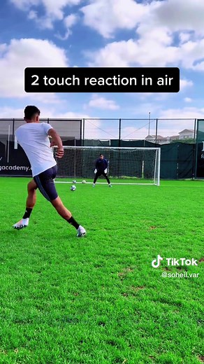 Try this fun drill with your training partner ⚽️ #football #soccer #soccerplayer #footballer #soccerskills #soccerlife #futebol #futbol #fifa #soccerdrills #soheilvar #fussball #footy