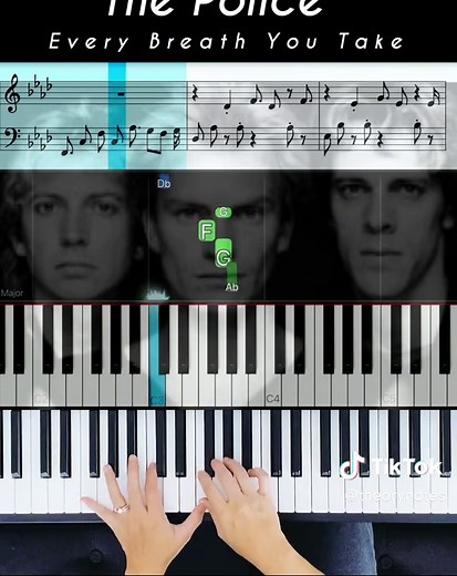 How to play The Police Every Breath You Take #piano #pianotutorial #thepolice #sting #pianocover #easypiano #learnpiano
