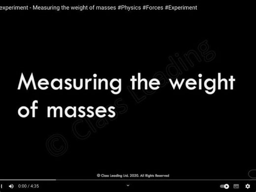 Experiment: Measuring the weight of masses | Teaching Resources