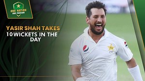 1.4M views · 37K reactions | ️ #OnThisDay in 2018, Yasir Shah became the first Pakistan bowler to take 1️⃣0️⃣ wickets in a single day in Tests as he bowled a magical spell against New Zealand in Dubai. Scorecard: https://www.pcb.com.pk/pakistan-vs-new-zealand-in-uae-201819/match/32116.html | Pakistan Cricket Team | Facebook