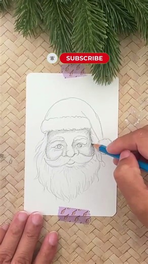 Cute Santa Drawing 🎅✨ | Easy Christmas Sketch #shorts