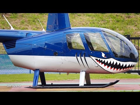 Robinson R44 II Helicopter Takeoff, Flight & Landing