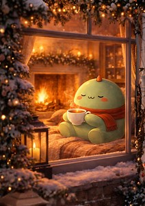 Cozy Christmas Lock Screen Wallpaper | Sunset Window| Digital Download - Etsy Canada