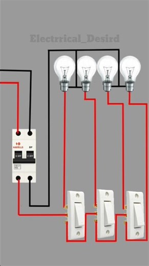 4 Bulb Parallel Connection - Explained! #shorts #ytshorts