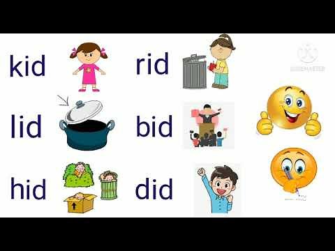 Letter 'i' blending (id) / CVC Words / Word Family -id / Phonics for kids/Reading Three Letter Words