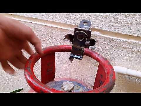 Gas cylinder locking system simple and easy idea.