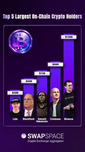 Top 5 Largest On Chain Crypto Holders