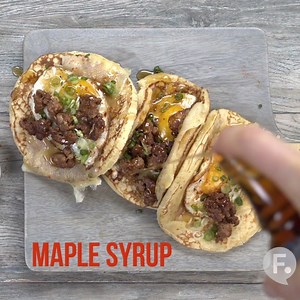 423K views · 1K reactions | Make the most important meal of the day next level. BAE Sandwich: fd.cm/5hrlp Pancake Breakfast Taco: fd.cm/5hrll DIY A.M. Crunchwrap: fd.cm/5hrln | Food.com | Facebook