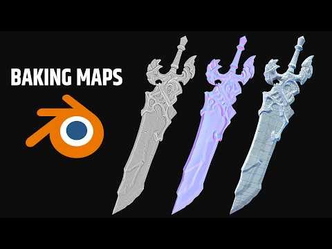 How to bake texture maps in Blender (Normal, Curvature, AO, Normal OBJ)