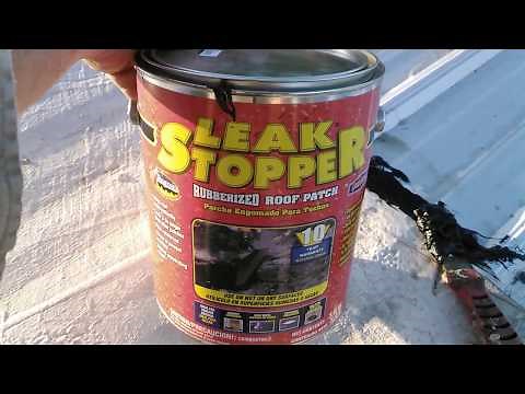 how to use leak stopper rubberized roof patch