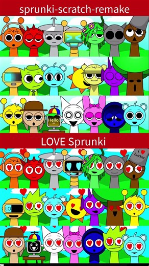 Incredibox Sprunki scratch remake vs LOVE Sprunki #sprunkisong