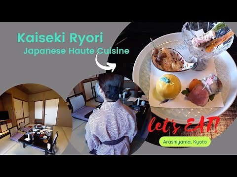 Eating Kaiseki Cuisine + Onsen | Ryokan Experience | Arashiyama, Kyoto